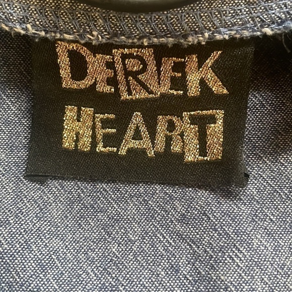 Derek Heart - Medium Denim Party Dress With Buttons - Picture 5 of 6